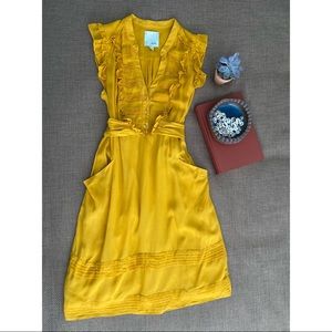 🍯Anthro Amber Ruffle Shift Dress by Odille